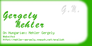 gergely mehler business card